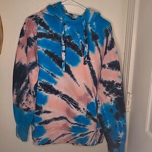 Ivory ella pink blue hoodie